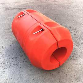 河道疏浚工程管道浮体组合式浮力桶jx橘红色pe管浮漂